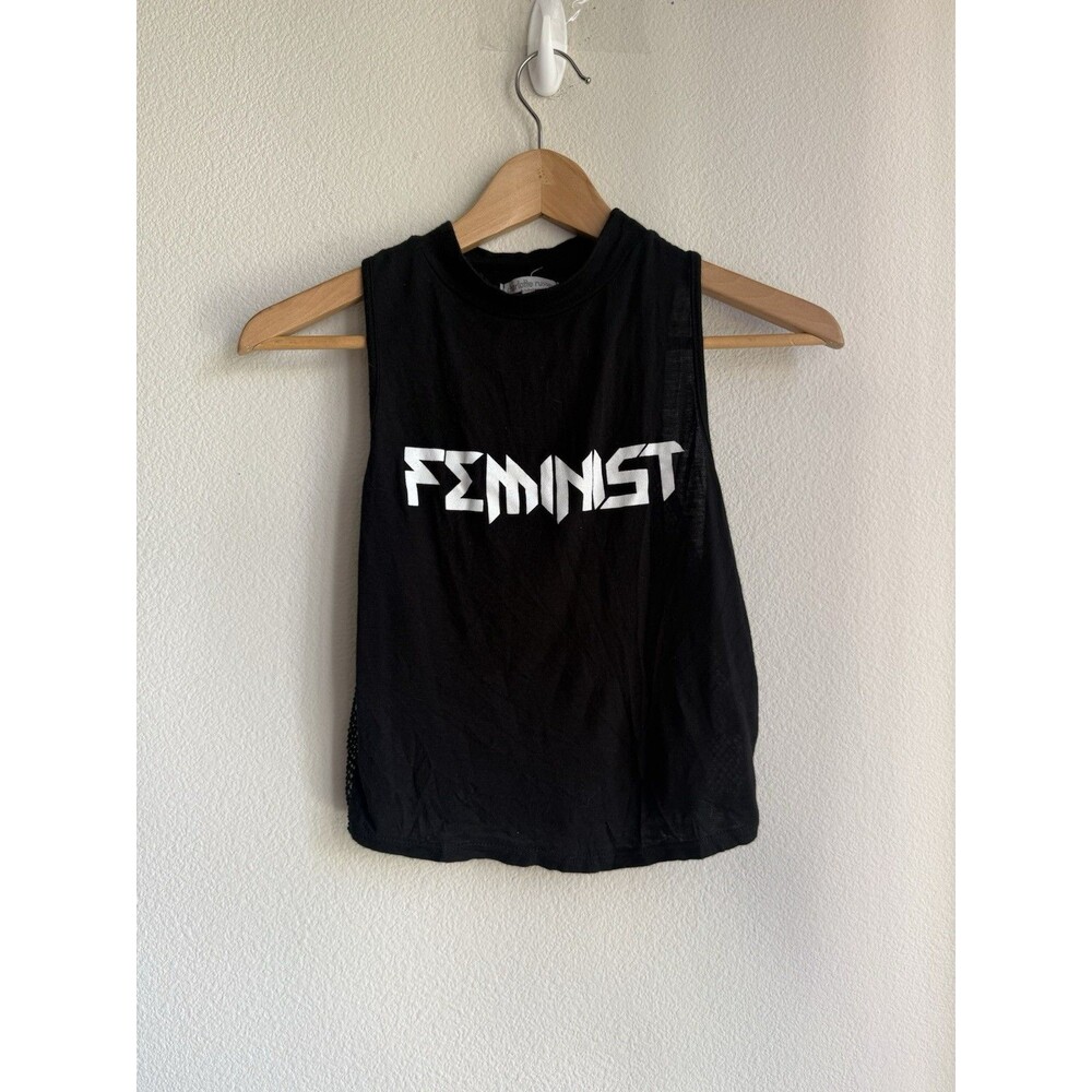 Charlotte Russe Black Feminist Tank Top  VTG Goth Grunge Medium Vintage Y2K Punk